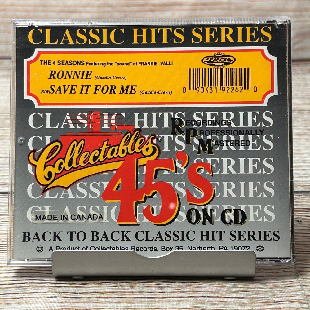 The Four Seasons Ronnie Save It For Me CD Single Frankie Valli Collectables